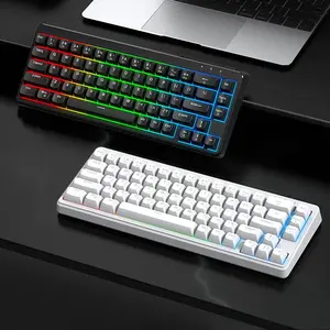 M68se Mini Keyboard USB-C Wired Connection, 68% Compact Size, Portable for Office & Gaming, Comfortable Design, Ideal for Computers