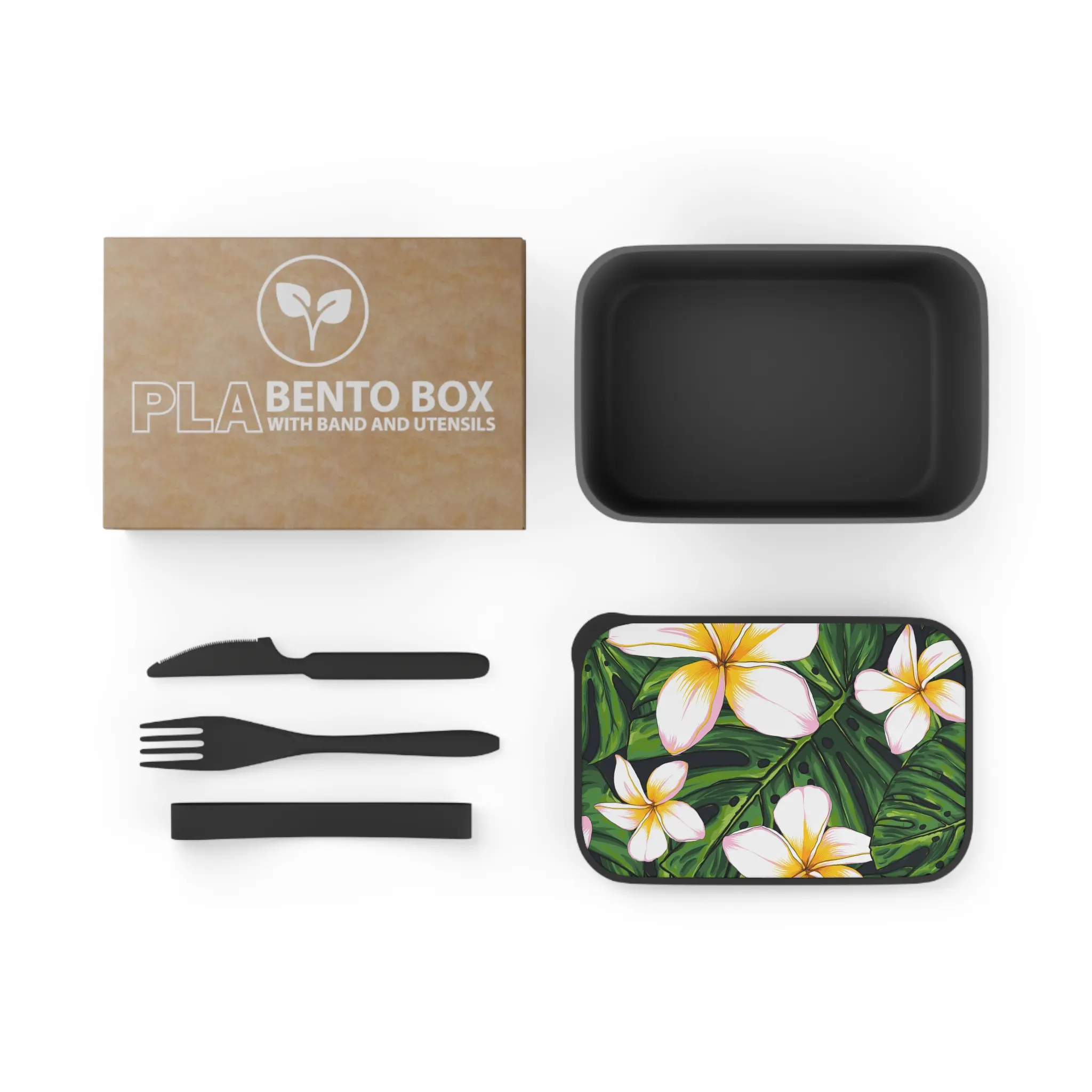 Tropical Floral Bento Box, Eco-Friendly Lunch Container, Perfect for Picnic, Meal Prep, Back to School, Unique Gift Idea