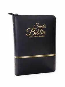 BIBLIA Tamaño compacto, letra 11 puntos, RVR 1960 con cierre e índice, semi piel