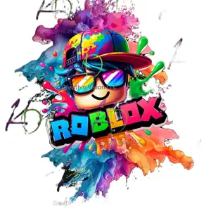 Color splash Roblox DTF prints-  can be purchase with shirt for a separate cost