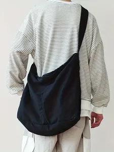 Japanese Style Large Capacity Retro Canvas Backpack for School, Casual Zipper Crossbody Shoulder Bag, Suitable for Daily Use, College Students, Travel