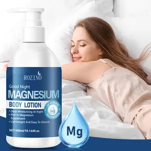 ROZINO Good Night Magnesium Body Lotion 300ml - Deep Moisturizing Night Lotion Rich in Magnesium Lightweight Easy to Absorb