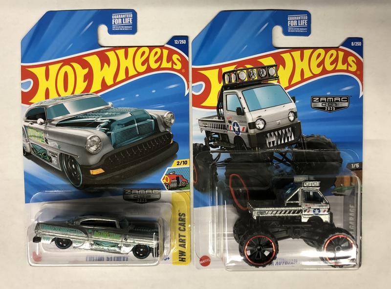 Hot Wheels 2025 Mazda Autozam ZAMAC HW Dream Garage Custom '53 Chevy ZAMAC HW Art Cars Lot Sculpture 1:64 Scale
