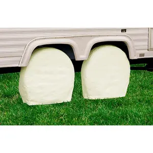 Classic Accessories 76260 32-34.5 Inch Snow White Model 4 RV Wheel Covers