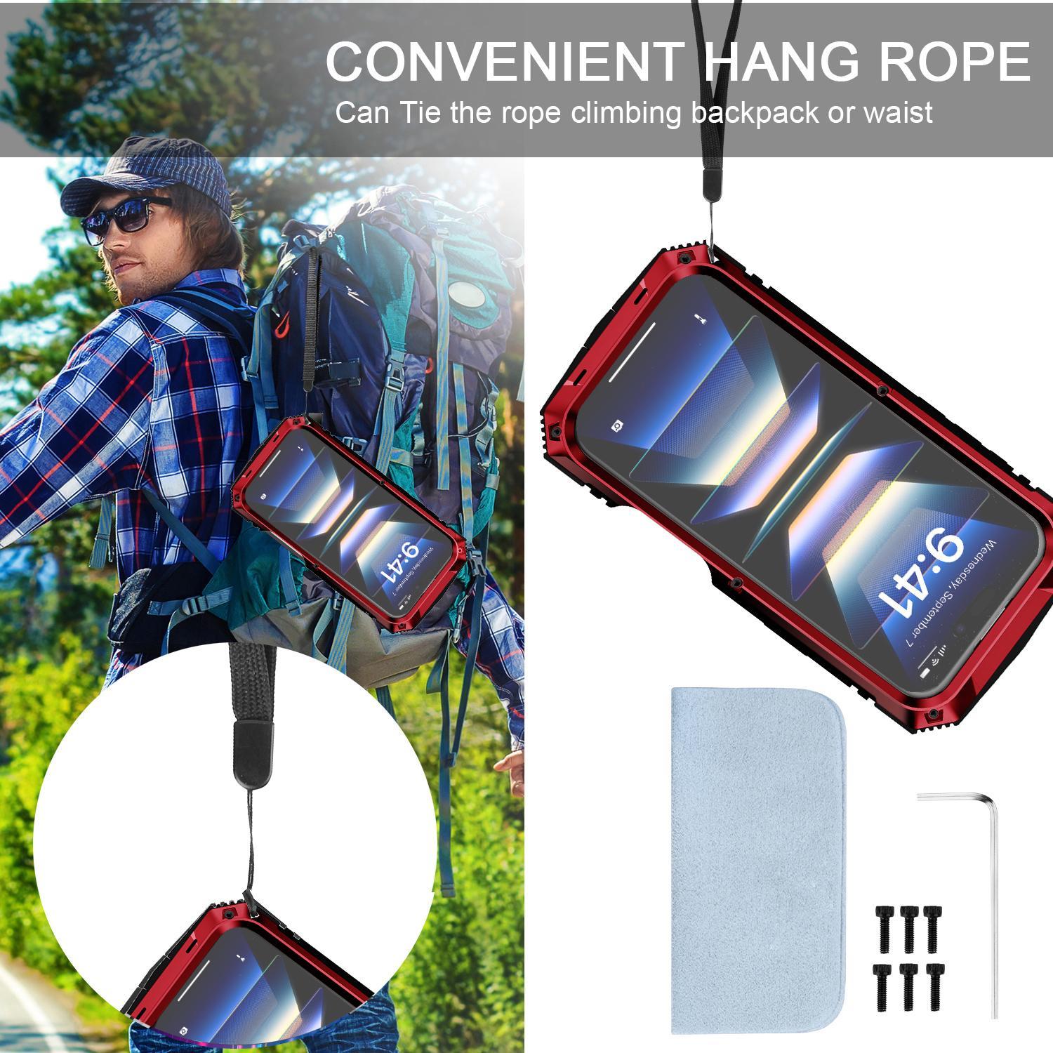 for iPhone 16 Pro Max iPhone 16 Plus 16 Pro Case Full-Body Rugged Armor Shockproof Protective Kickstand Aluminum Metal Cover for iPhone 16 Pro Max iPhone 16 Plus 16 Pro Case Full-Body Rugged Armor Shockproof Protective Kickstand Aluminum Metal Cover