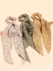3pcs Ditsy Floral Pattern Scrunchie Scarf Boho
