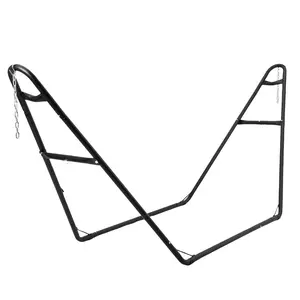 【GARVEE】Heavy-Duty Steel Hammock Stand, 130 * 40 * 51in for 2 People, Portable Design,for 9.5 to 14 ft Hammocks, Ideal for Outdoor Balconies, Porches, Patios, Decks and Backyards