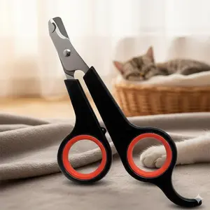 Professional Pet Nail Clipper with LED Light & Blood Line Guide, Ergonomic Anti-Slip Detachable Grooming Kit for Cats Dogs Rabbits Guinea Pigs Small Animals