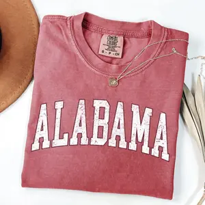 Comfort Colors Alabama Football T-shirt, Game Day Tee, Touchdown Tailgate Tshirt, Fall Outfit, College Game Day Look, Sports Fan Gift TShirt