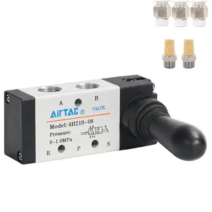 Hand Lever Valve AirTAC 4H210-08 1/4"PT 5/2 Way Manual Control Direct Acting Type Pneumatic Air