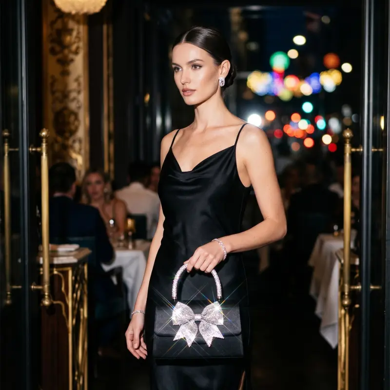 Purses for Women 2026 Trending Rhinestone Bow Evening Clutch Bag for  Wedding Party Luxury Satin Crossbody Bag Prom Bridal Purse - TikTok Shop