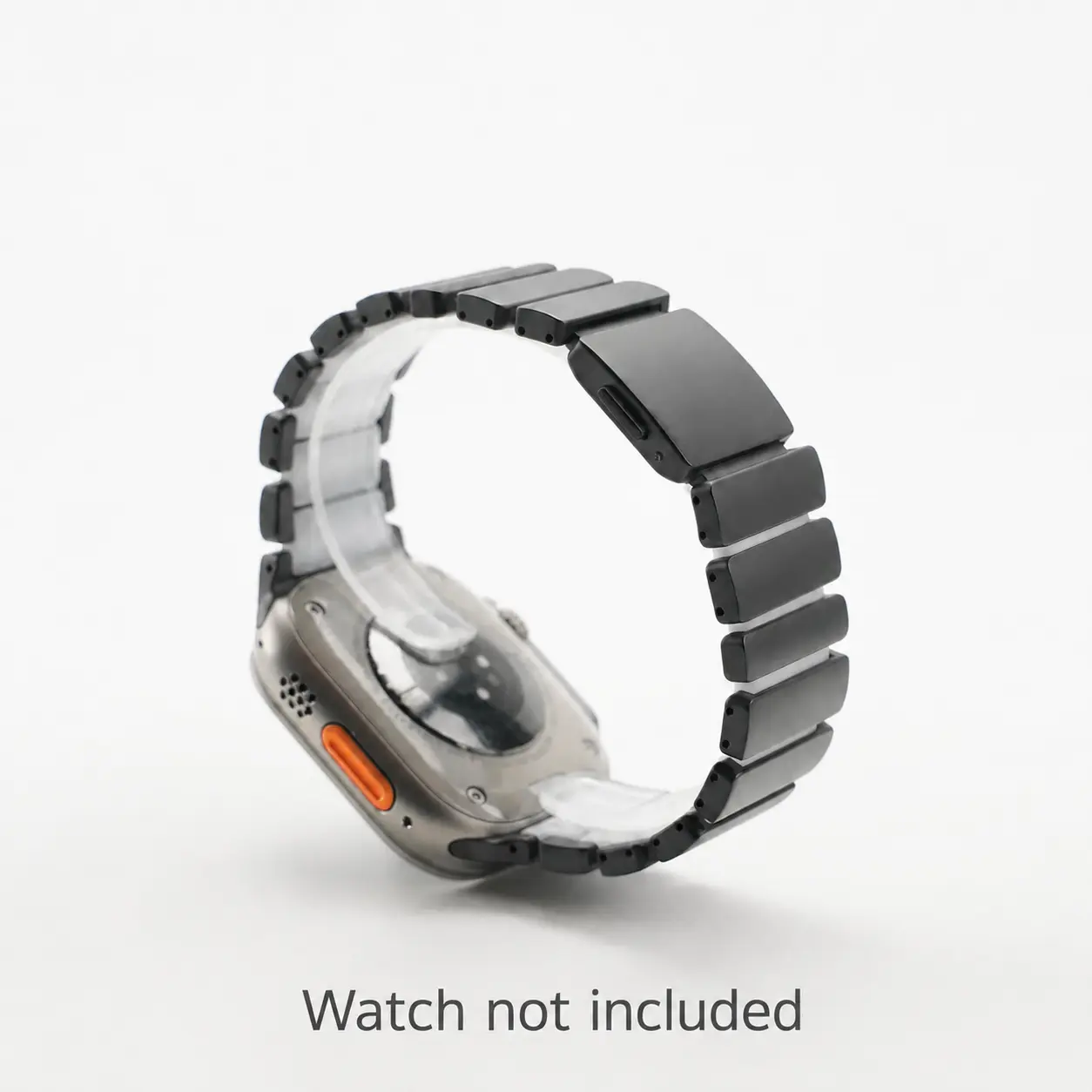 Silicone Magnetic Metal-Link Band Compatible with Apple Watch Ultra & Series 44/45/46/49mm, Premium Comfort Replacement Strap for Smartwatch