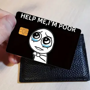 Funny Cartoon Pattern Credit Card Sticker Used for EBT, Transportation, Keys, Credit Cards, Debit Cards, Card Skins, Protect Bank Cards, No Bubbles, High Quality, Suitable for Small Chip Cards, Adhesive Stickers