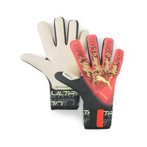 PUMA Mens Ultra Grip 1 Hybrid Goalkeeper Gloves  - Orange