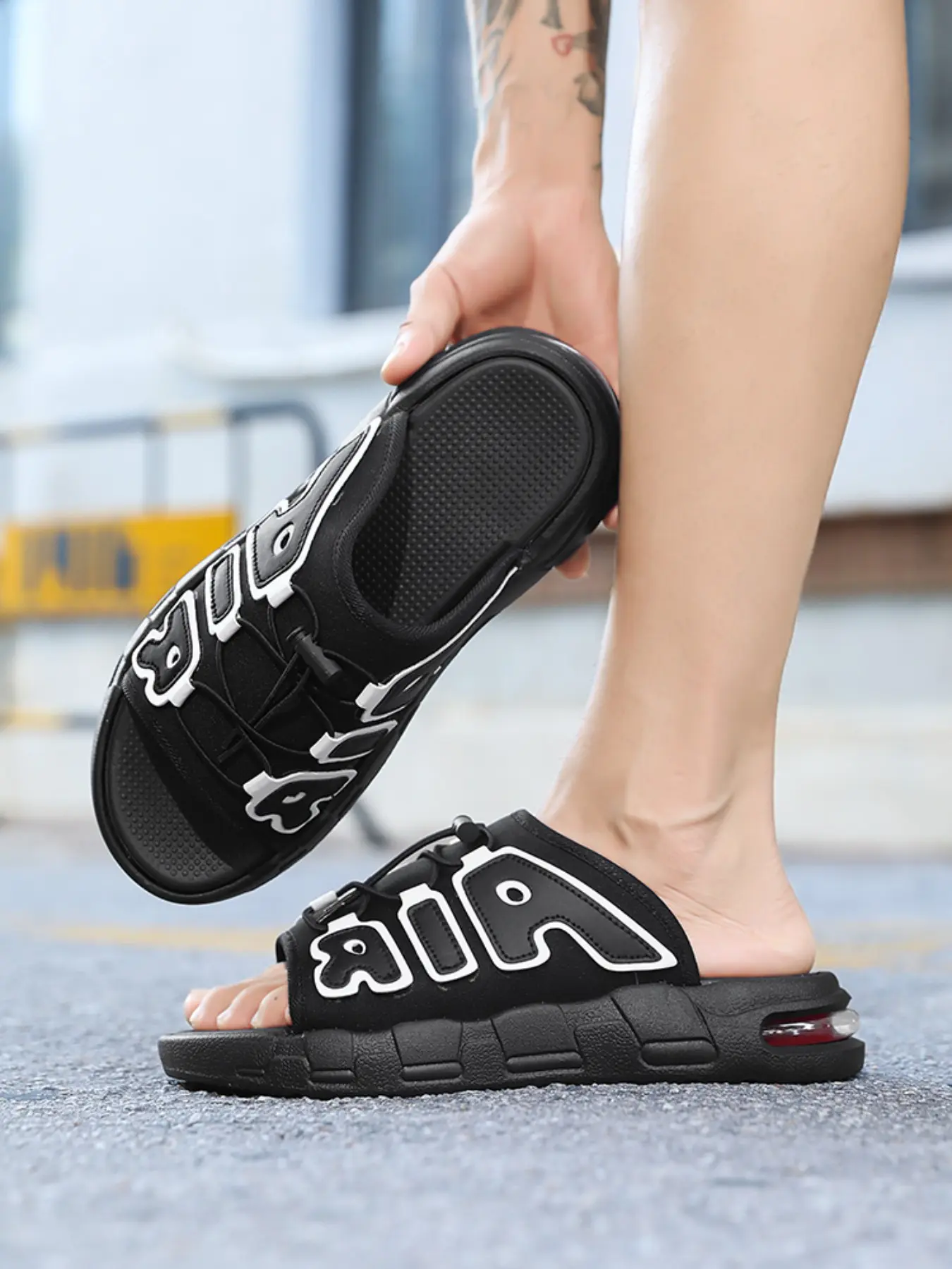 Men's Trendy Ria Sandals, Cushioned Sole, Colorblock Design, Anti-Slip, Casual Streetwear, Linen Upper, All-Season Comfort, Fashionable Comfy Sandals, Trending Sandals