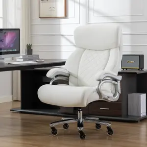 Okeysen Big and Tall 500lbs Office Chair Wide Spring Seat, High Back Large Executive Chair, Adjustable Lumbar Support Quiet Rubber Wheels Heavy Duty Metal Base, Office Chair for Back Pain