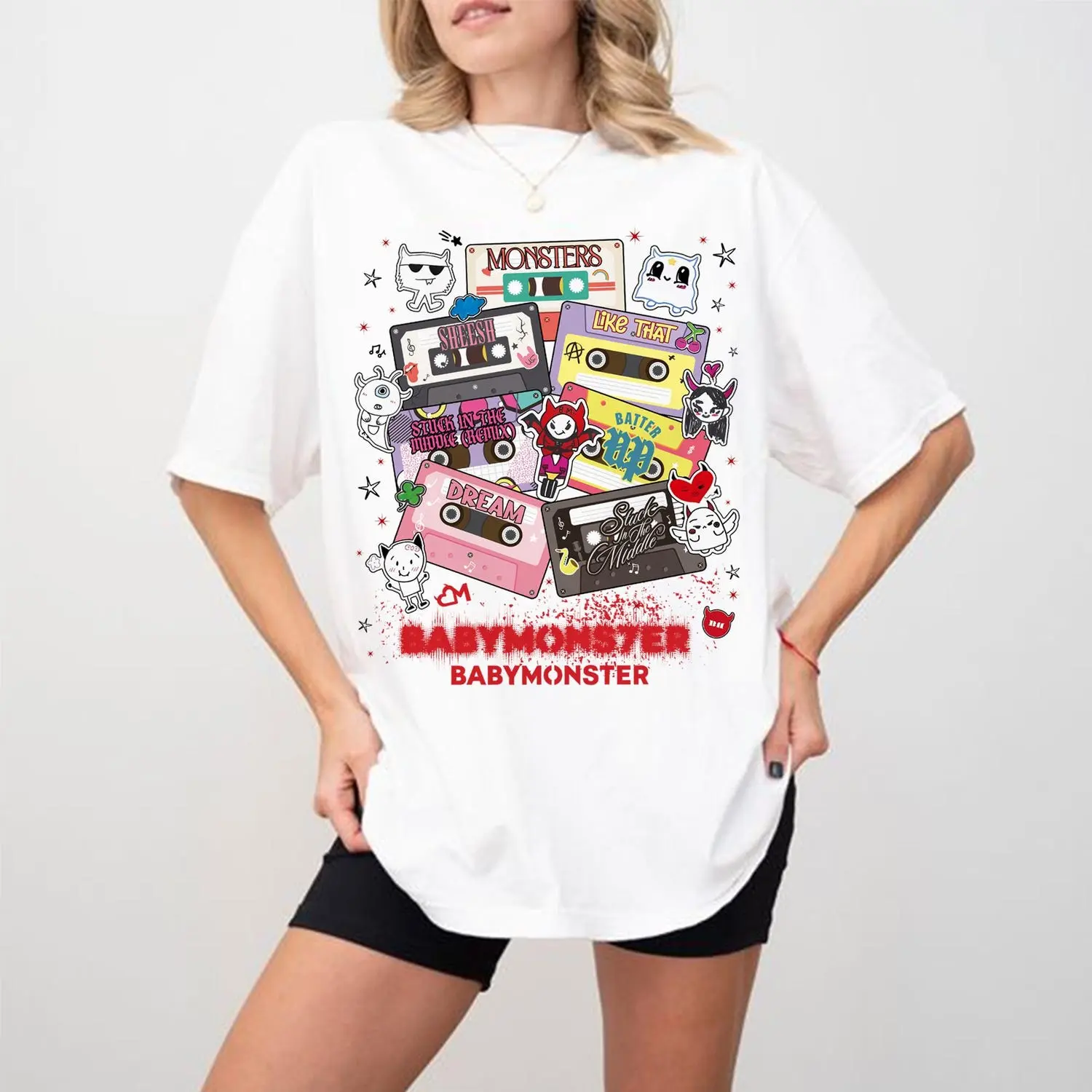 Babtymonsterr Album Tracklist Sweatshirt Featuring Kpop Idols Ruka, Pharita, Rora, Asa, and Ahyeon, Gift For Fan