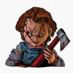 Chucky Window Bumper Sticker Decal 5"