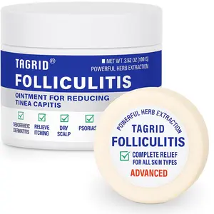 TAGRID Folliculitis Relief — Duo (Cream + Soap) or Cream Only | Soothes Ingrown Hair, Redness & Itch | Hydrating, Fast-Absorbing | For Scalp, Face & Body | 100g