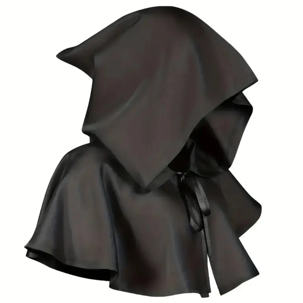 Y2K Style Medieval Hooded Cloak for Women, Perfect for Halloween, Role Play Costumes, Stage Performances and Party Events, Womenswear, Clothes, Lady, Ruffle Cape