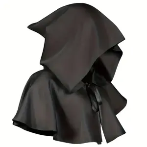 Y2K Style Medieval Hooded Cloak for Women, Perfect for Halloween, Role Play Costumes, Stage Performances and Party Events, Womenswear, Clothes, Lady, Ruffle Cape