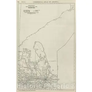 Manitoba - Railroad Map, 1924 - Rand McNally Commercial Atlas