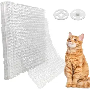 10-piece set of cat repellent mats, 16x13inch spiked cat repellent mats, indoor/outdoor pet training mats, humane animal deterrent, prevents pets from approaching furniture, gardens, and lawns