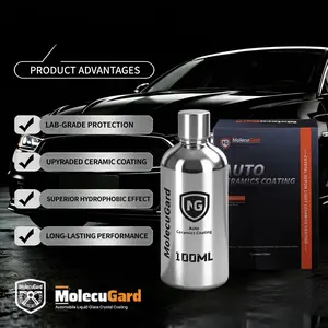 MolecuGard Universal Ceramic Coating Kit  - Instantly Restores Cars,  Furniture, Guitars& Home Decor. High Gloss Scratch Repair & Water Repellent. Multi-Surface Nano Shield for Wood, Stone, Glass & Auto Paint 100ml