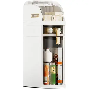 Slim Bathroom Storage Cabinet Waterproof Free Standing Toilet Paper Holder Mobile Waterproof Narrow Bathroom Storage Organizer with Wheels and Drawers for Kitchen Bedroom Laundry Room