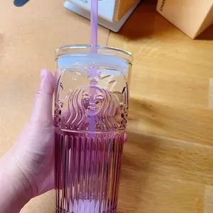 Starbucks Purple Glass Tumbler Venus Focus 20oz Cold Cup - Perfect for Your Drinks - Drinkware, Bottle