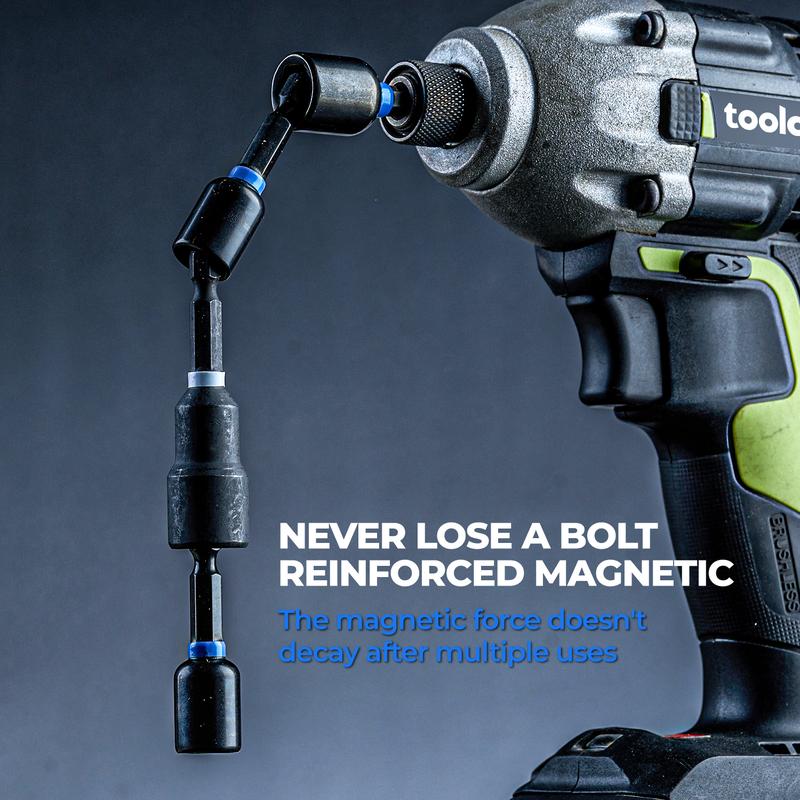 toolant Magnetic Nut Driver Bit Set for Impact Driver, Socket Set for DIYer, mechanical Hardware Heavy Duty