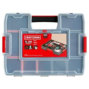 CRAFTSMAN Storage Organizer, Small Parts Organizer, 3-Packs with 10-Compartments, Lid Includes Secure Latch (CMST60964M)