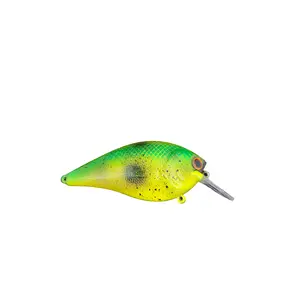 3" Custom Painted Squarebill Crankbait Electric Shad Color
