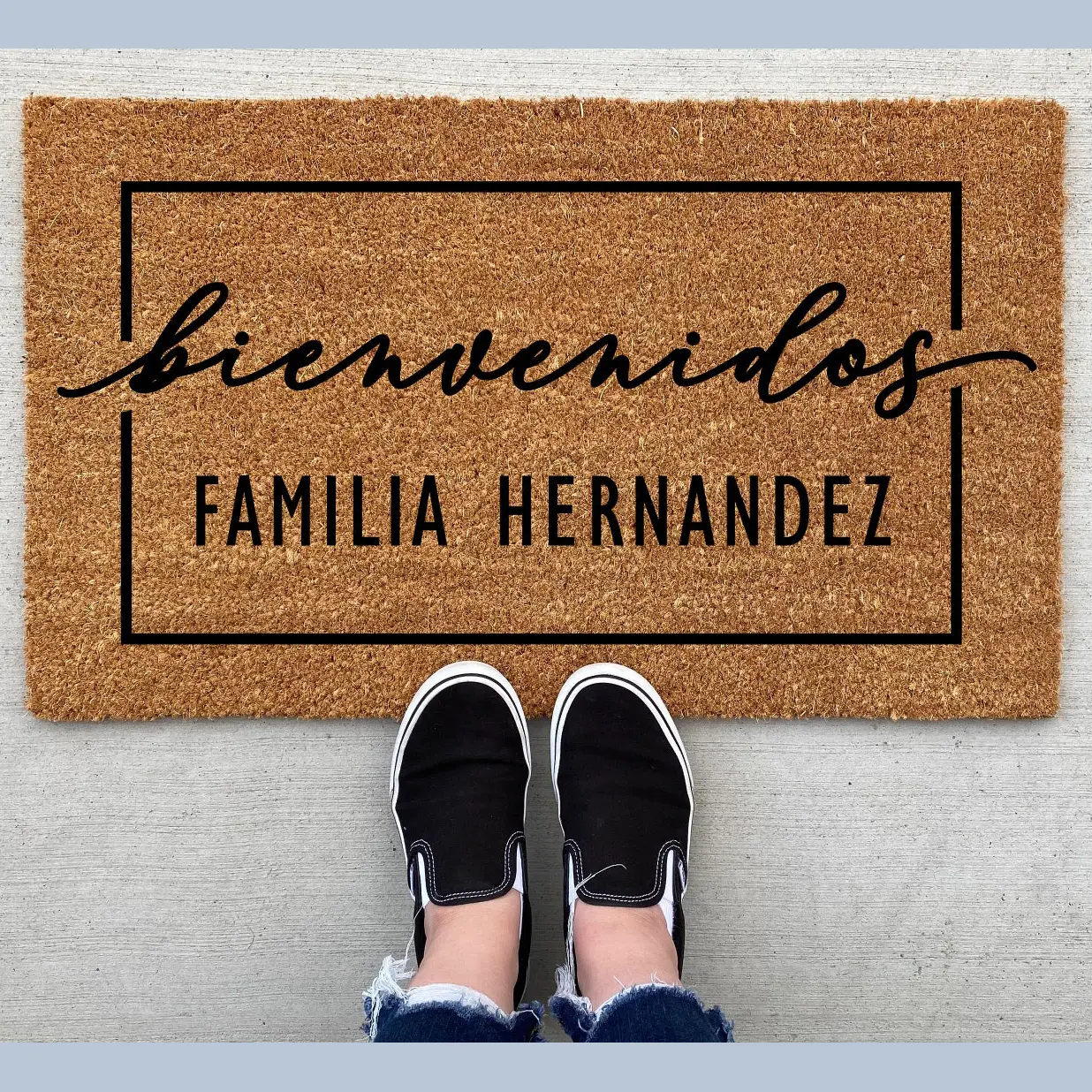 (Doormat) Bienvenidos Personalized Familia Welcome Doormat, Home Decor