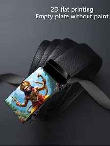 【2D】One piece, Dreamy Unicorn and Starry Sky Fantasy Art Design, Business Casual, Automatic Buckle Men's Belt, Suitable as a Gift for Father's Day and Valentine's Day