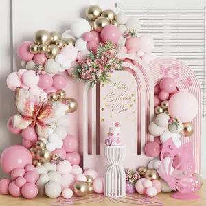 Butterfly Birthday Decorations, 146 count  Butterfly Balloons Arch Garland Kit for Wildflower Fairy  Shower Women Girl Birthday Garden  Party Decorations