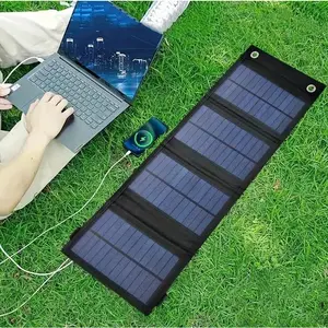 Portable Foldable Solar Panel, Waterproof Outdoor Solar Charger with USB Output, Ideal for Travel, Camping & Outdoor Activities