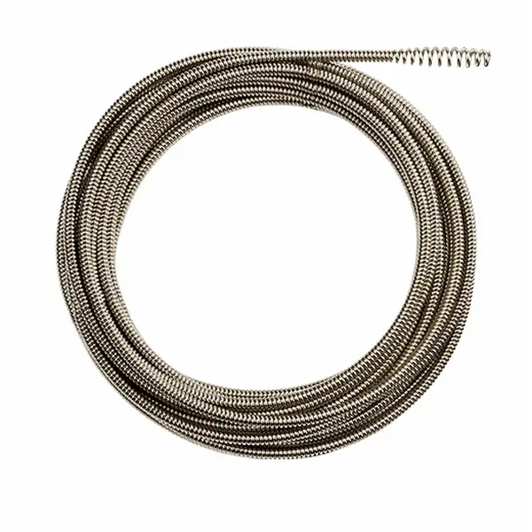 Milwaukee 48-53-2671 1/4" x 35' Inner Core Bulb Head Plated Cable, Drain Cleaning Tool with Durability, 20x More Rust Resistance, 3x Longer Life, Limits Kinks, Maintains Shape
