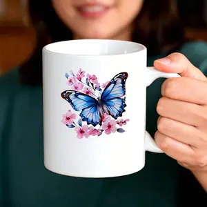 11Oz Ceramic Mug with a Butterfly Design Perfect for Coffee This Butterfly And Flower Mug Makes an Excellent Christmas Present For Friends Daughters Parents And Coworkers Suitable for Christmas Halloween Birthdays.jpg