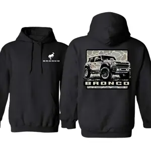 Ford Bronco Camo Hoodie, 2-Sided Graphic Pullover, Off Road Truck Sweatshirt, Car Lover Gift, Ford Bronco Sweatshirt