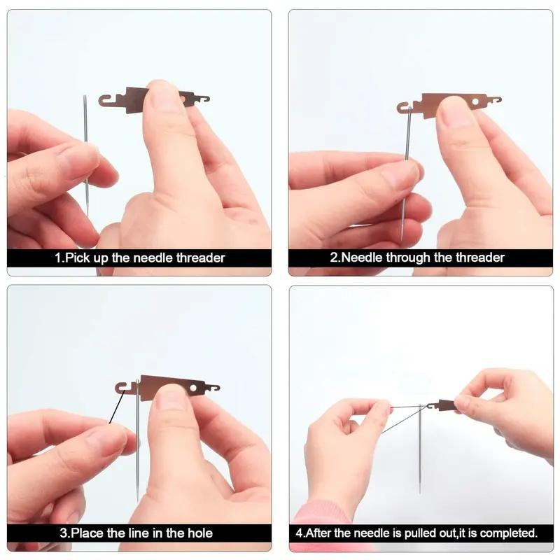 【Mother's Day Gift】Big Eye Steel Needles & Thread Set,Hand Repair Tools Portable DIY Hand Made Craft Set Sewing Working Kit for Beginners, Professional DIY Lovers, Gift for Mom, Grandma, Adults