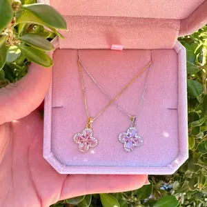 Fashionable Flower Necklace for Women - Gold and Silver