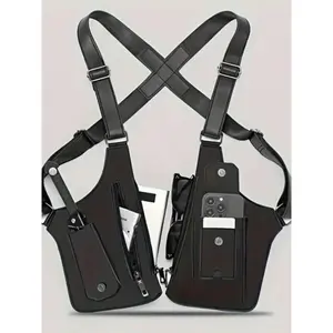 Casual Adjustable Crossbody Shoulder Bag with Underarm Wallet Pocket Gun Holster Phone Holder, Anti-Theft Hidden Design, Stylish and Functional