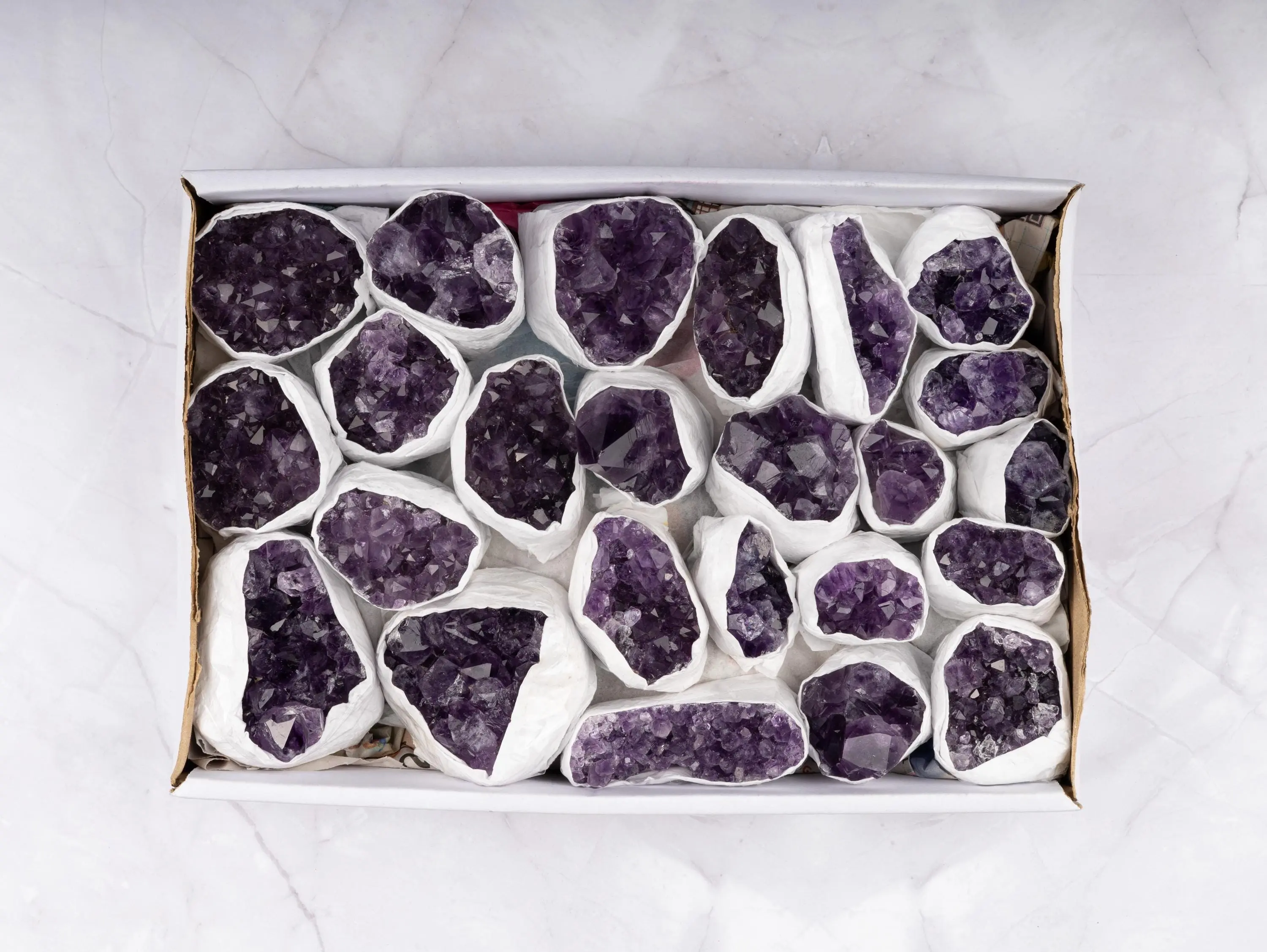Natural Amethyst Clusters Full Flats, "AAA" Quality Raw Amethyst Healing Crystals, Uruguayan Purple Amethyst Geode, Select From Flat Options