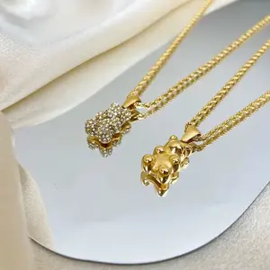 Teddy Bear Charm Necklace