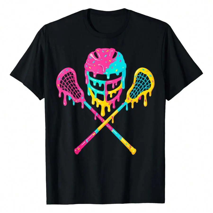 Lacrosse Drip Lax Helmet Ice Cream Sticks T-Shirt
