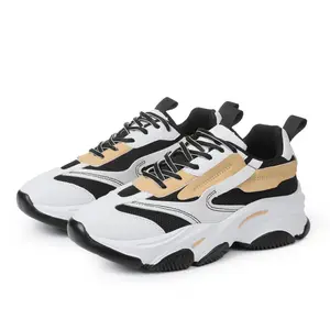 Platform Chunky Fashion Sneakers Walking Lace-Up Comfortable Dad Sneakers Workout Sport Work Casual Tennis Shoes Lightweight Lace Up Walking Shoes