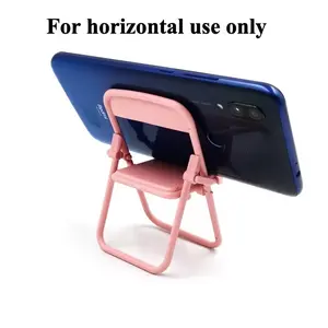 Creative Foldable Chair Phone Stand & Mini Stool, Portable Multi-Color Design, Compact Desktop Holder for Phone Tablet Reader