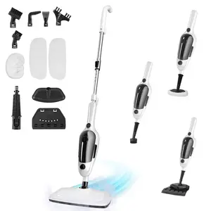 Steam Mop - Handheld All-in-One Steam Cleaner with 15.2 OZ Tank & 23FT Cord, Detachable Steamer for Floors, Hardwood, Tile, Furniture & More, Includes 11 Accessories