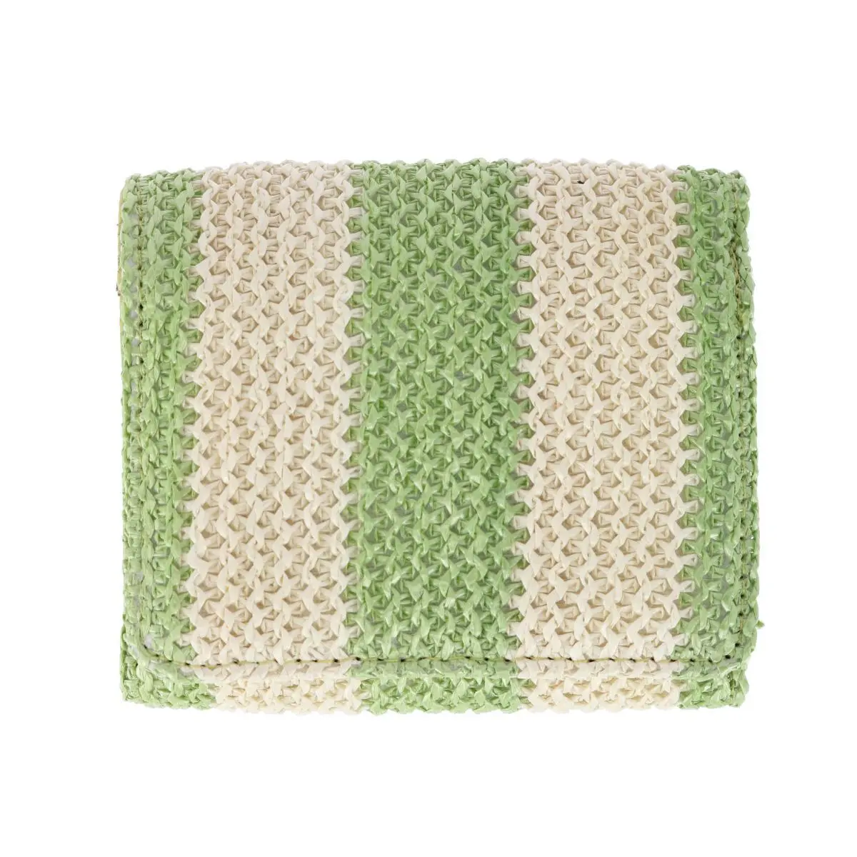 Buxton Women's Striped Straw Vegan Leather Medium Trifold, Bifold Wallets